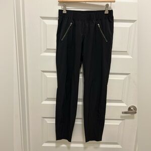 Athleta Black Joggers with Zipper Accents